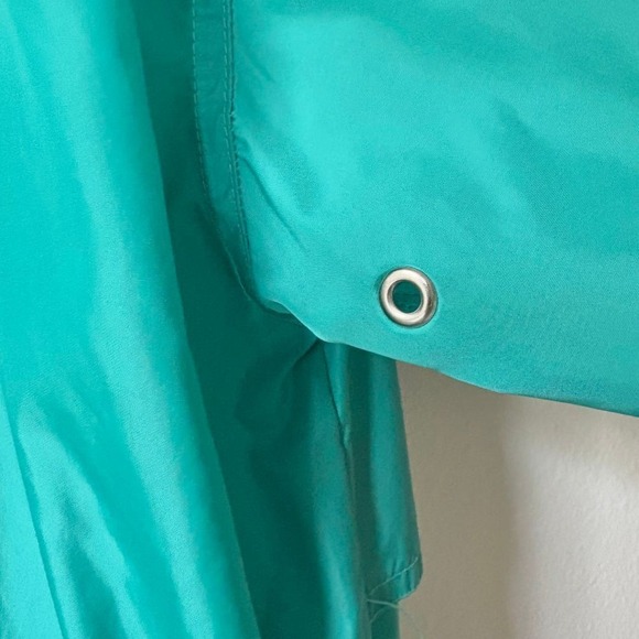 WOOLRICH Vintage Jade Green Lightweight Hooded Windbreaker Cinched Jacket SM-MED - Picture 7 of 16